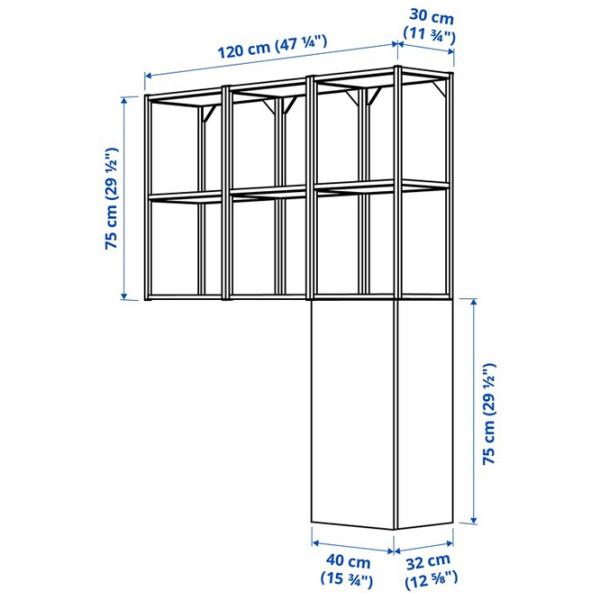 подвеснои шкаф для ваннои комнаты Ikea Enhet Сталь / Antracite photo 5
