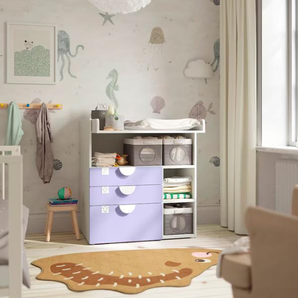 Masă de înfăşat Ikea Smastad 5744955 Unisex / 0+ / White photo 3