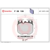 Plăcuțe de frână Brembo P 06 106 Față / Disk photo 4