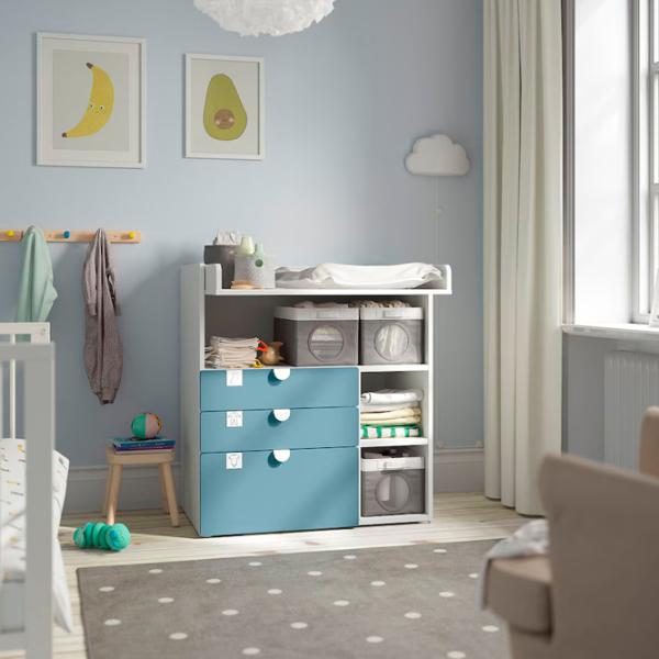 Masă de înfăşat Ikea Smastad 5744954 Unisex / 0+ / White photo 3