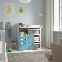 Masă de înfăşat Ikea Smastad 5744954 Unisex / 0+ / White photo 3