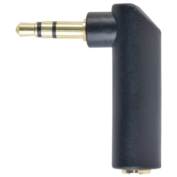 Adaptor Cablexpert A-3.5M-3.5FL  / Black photo 1