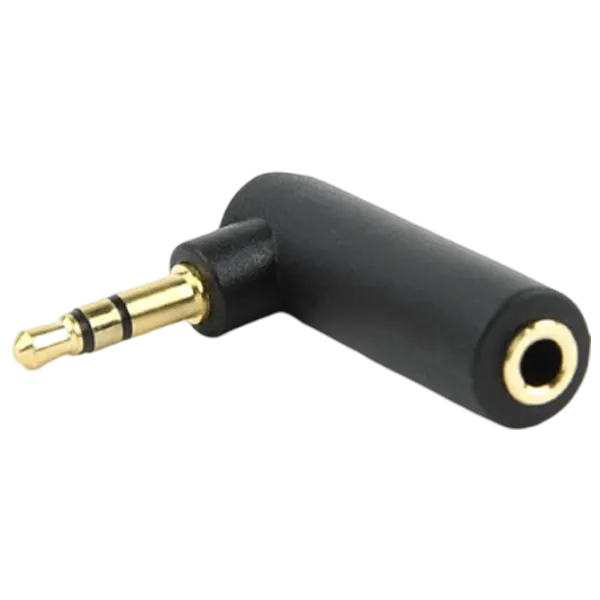Adaptor Cablexpert A-3.5M-3.5FL  / Black photo 2