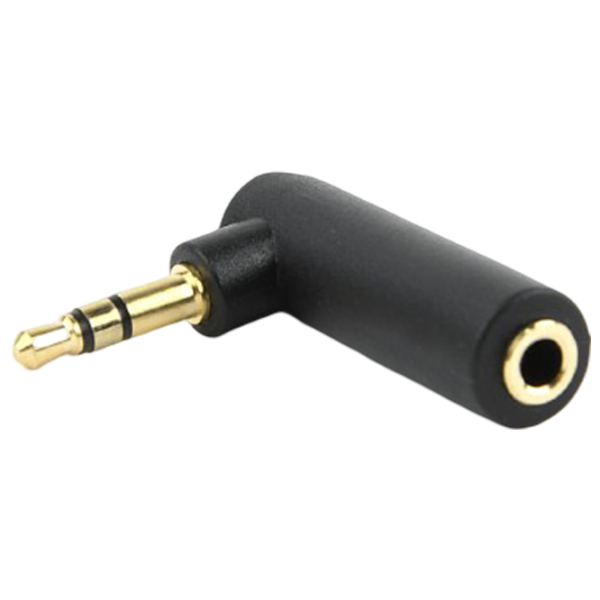 Adaptor Cablexpert A-3.5M-3.5FL  / Black photo 2