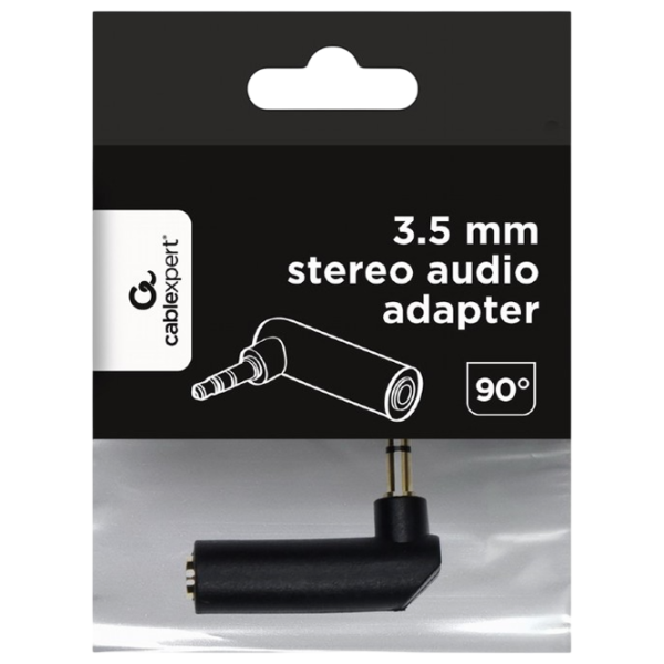 Adaptor Cablexpert A-3.5M-3.5FL  / Black photo 3
