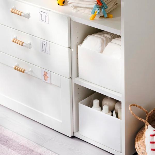 Masă de înfăşat Ikea Smastad 5744957 Unisex / 0+ / White photo 3