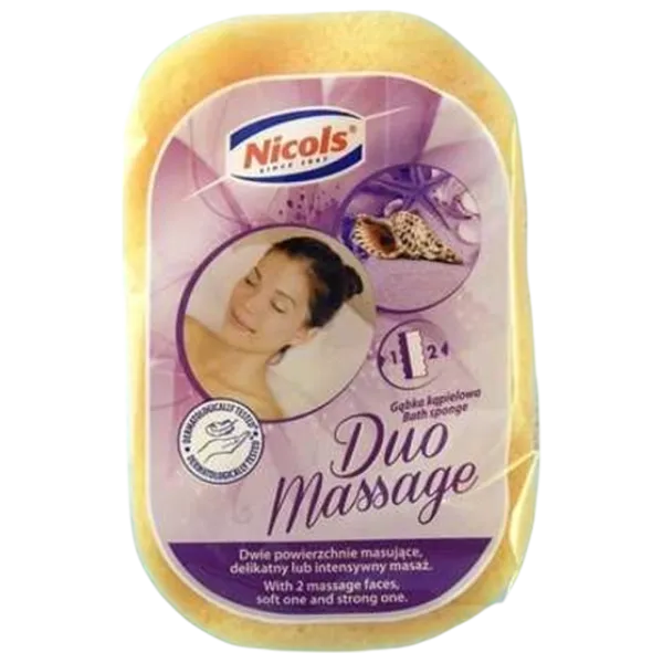 Губка для ванны Nicols Duo Massage Губка / Желтый photo 1 Губка для ванны Nicols Duo Massage Губка / Желтый photo 1