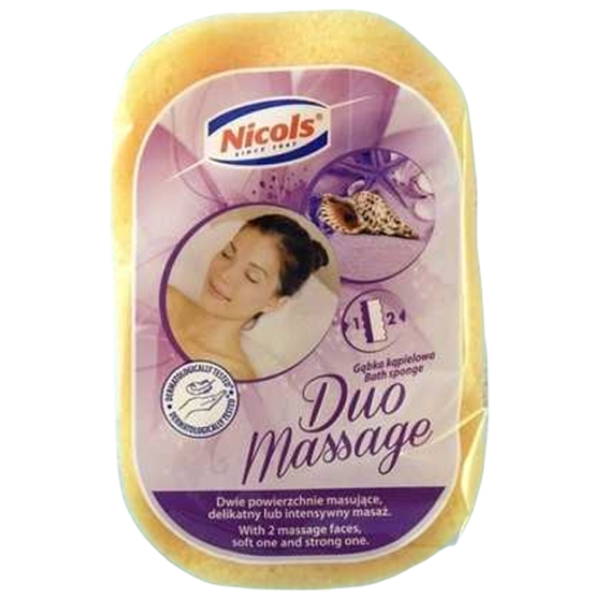 Губка для ванны Nicols Duo Massage Губка / Желтый photo 1 Губка для ванны Nicols Duo Massage Губка / Желтый photo 1