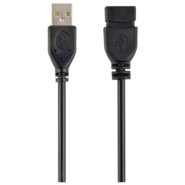 Cablu de date Cablexpert USB Type-A + USB Type-A 0.15 m / Black photo 1
