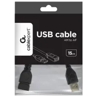 Кабель данных Cablexpert USB Type-A + USB Type-A 0.15 м / Черный photo 3