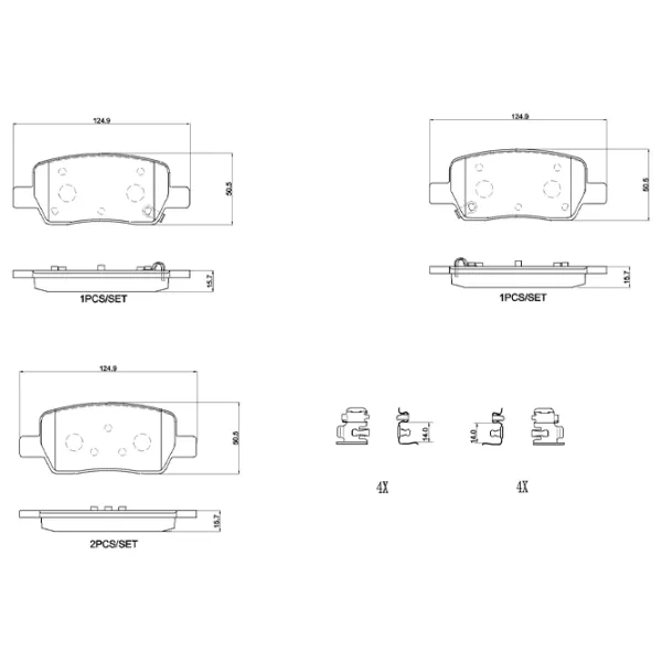 Тормозные колодки Brembo P 30 146 Задние / Дисковые  photo 4 Тормозные колодки Brembo P 30 146 Задние / Дисковые  photo 4
