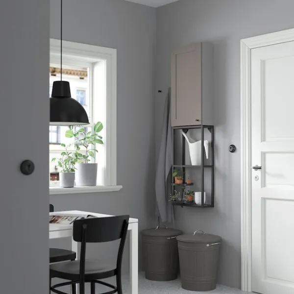 подвеснои шкаф для ваннои комнаты Ikea Enhet Сталь / Antracite photo 3