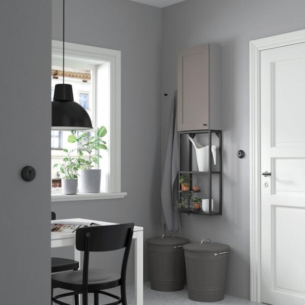 подвеснои шкаф для ваннои комнаты Ikea Enhet Сталь / Antracite photo 3