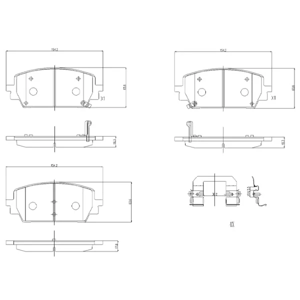 Тормозные колодки Brembo P 30 151 Передние / Дисковые  photo 2 Тормозные колодки Brembo P 30 151 Передние / Дисковые  photo 2
