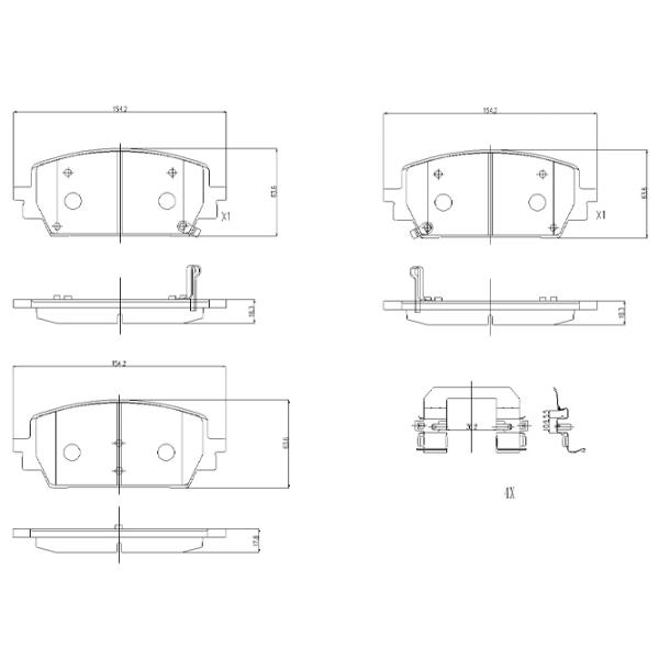 Тормозные колодки Brembo P 30 151 Передние / Дисковые  photo 2 Тормозные колодки Brembo P 30 151 Передние / Дисковые  photo 2