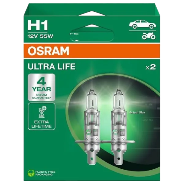 Автомобильная лампа Osram OS-64150ULT-2HB Галоген / H1 / P14.5s / 55 Вт /  photo 1