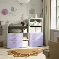 Masă de înfăşat Ikea Smastad/Platsa 5744946 Unisex / 0+ / White photo 2