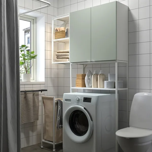 подвеснои шкаф для ваннои комнаты Ikea Enhet Сталь / Light Green photo 4