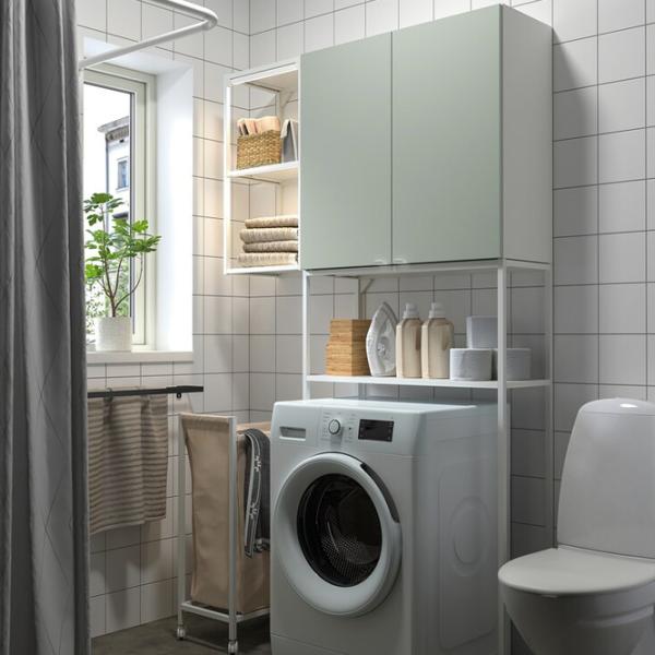 подвеснои шкаф для ваннои комнаты Ikea Enhet Сталь / Light Green photo 4