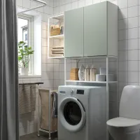 подвеснои шкаф для ваннои комнаты Ikea Enhet Сталь / Light Green photo 4