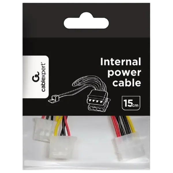 Cablu de alimentare Cablexpert Molex + Molex 0.15 m / Black photo 2
