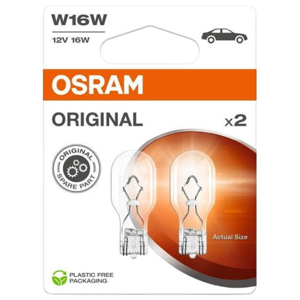 Автомобильная лампа Osram OS-921-2BL Накал / W16W / SV8.5-8 / 16 Вт /  photo 1 Автомобильная лампа Osram OS-921-2BL Накал / W16W / SV8.5-8 / 16 Вт /  photo 1