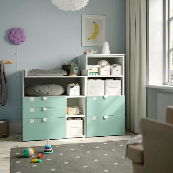 Masă de înfăşat Ikea Smastad/Platsa 5744948 Unisex / 0+ / White photo 2