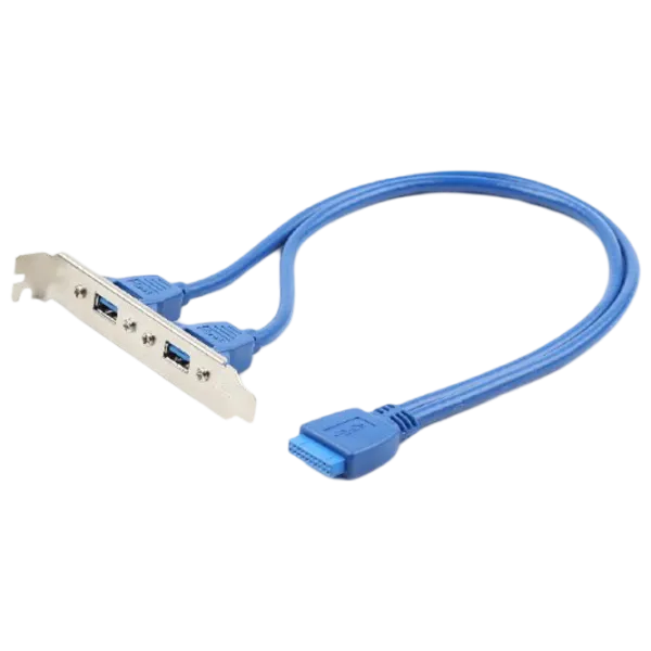 Кабель данных Cablexpert 20 pin + USB Type-A 0.45 м / Синий photo 1