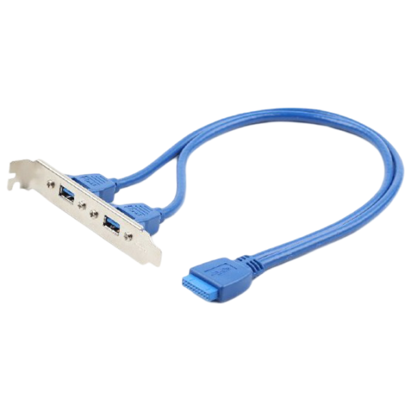Кабель данных Cablexpert 20 pin + USB Type-A 0.45 м / Синий photo 1