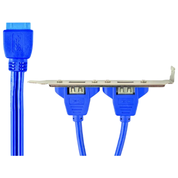 Кабель данных Cablexpert 20 pin + USB Type-A 0.45 м / Синий photo 2