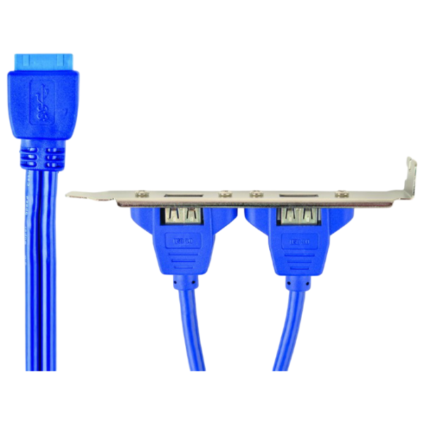 Кабель данных Cablexpert 20 pin + USB Type-A 0.45 м / Синий photo 2