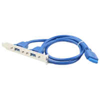 Кабель данных Cablexpert 20 pin + USB Type-A 0.45 м / Синий photo 3