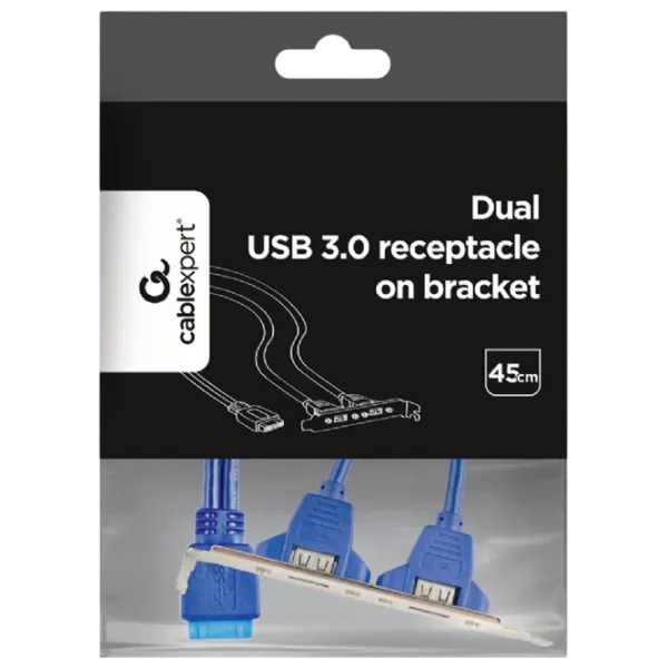 Кабель данных Cablexpert 20 pin + USB Type-A 0.45 м / Синий photo 4