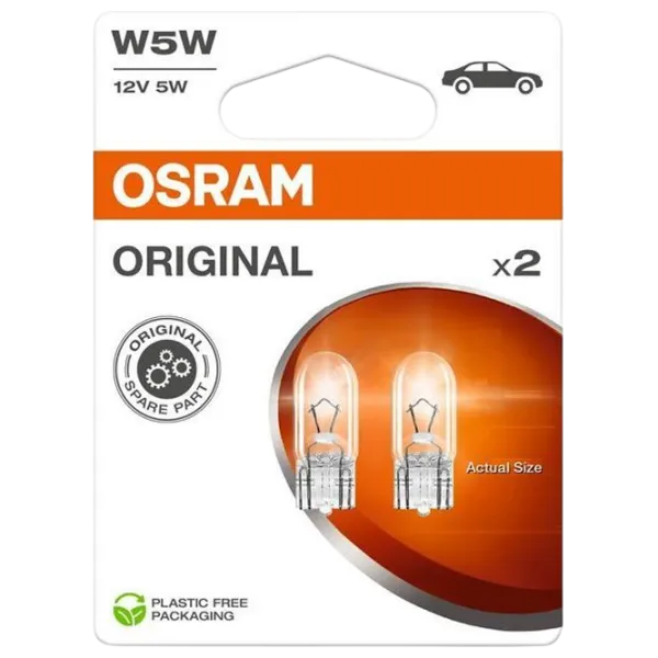 Автомобильная лампа Osram OS-2825-2BL Накал / W5W / W2.1x9.5d / 5 Вт /  photo 1