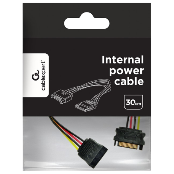 Cablu de alimentare Cablexpert SATA + SATA 0.3 m / Black photo 3