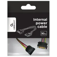 Кабель питания Cablexpert SATA + SATA 0.3 м / Черный photo 3