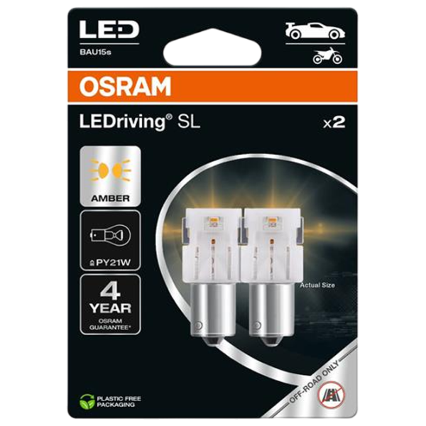 Lampă auto Osram OS-7507DYP-2BL LED / PY21W / BAU15s / 1.3 W /  photo 1 Lampă auto Osram OS-7507DYP-2BL LED / PY21W / BAU15s / 1.3 W /  photo 1
