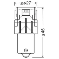 Автомобильная лампа Osram OS-7507DYP-2BL светодиодная / PY21W / BAU15s / 1.3 W / photo 3