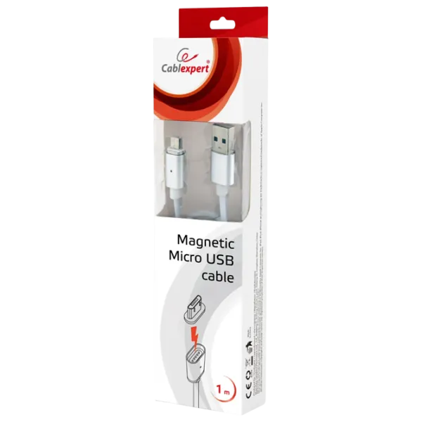 Cablu pentru telefon CC-USB2-AMmUMM-1M Cablexpert USB Type-A + microUSB 1 m / White photo 3