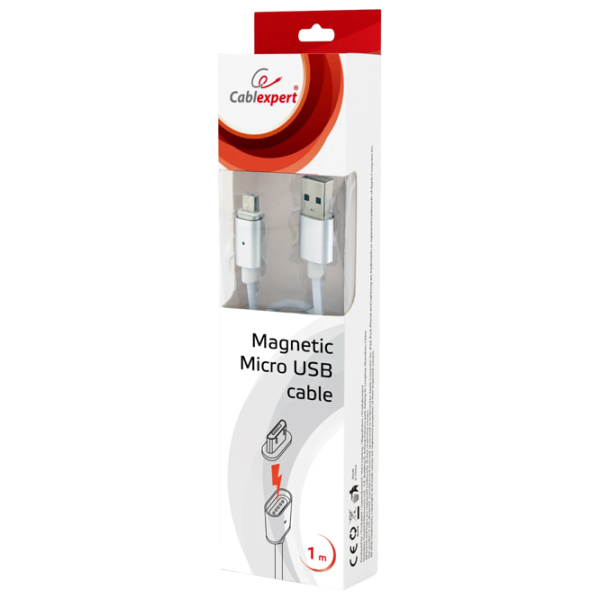 Cablu pentru telefon CC-USB2-AMmUMM-1M Cablexpert USB Type-A + microUSB 1 m / White photo 3