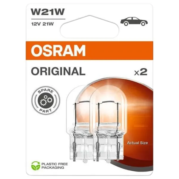 Автомобильная лампа Osram OS-7505-2BL Накал / W21W / W3x16d / 21 Вт /  photo 1