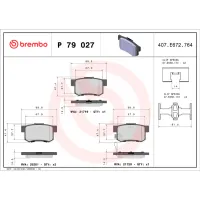 Plăcuțe de frână Brembo P 79 027 Spate / Disk photo 3