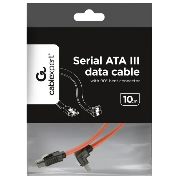 Cablu de date Cablexpert SATA III + SATA III 0.1 m / Red photo 4