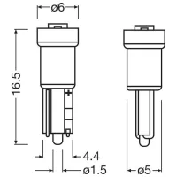 Автомобильная лампа Osram OS-2723DWP-2BL светодиодная / W2.3W / W2x4.6d / 0.25 Вт / photo 2