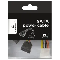 Кабель питания Cablexpert Molex + SATA 0.15 м / Черный photo 3