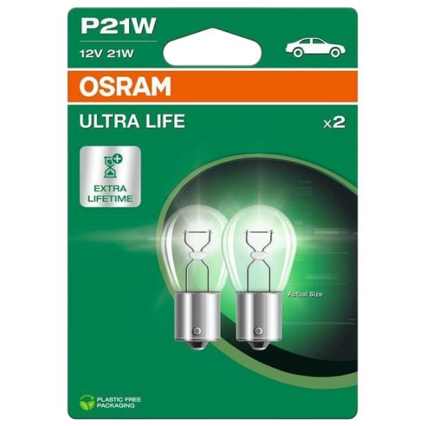 Автомобильная лампа Osram OS-7506ULT-2BL Накал / P21W / BA15s / 21 Вт /  photo 1
