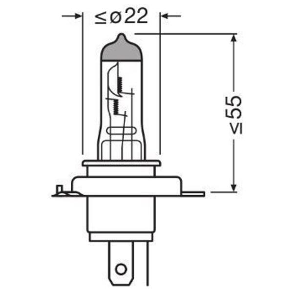 Автомобильная лампа Osram OS-64193-1BL Галоген / H4 / P43t / 60 - 55 Вт /  photo 3