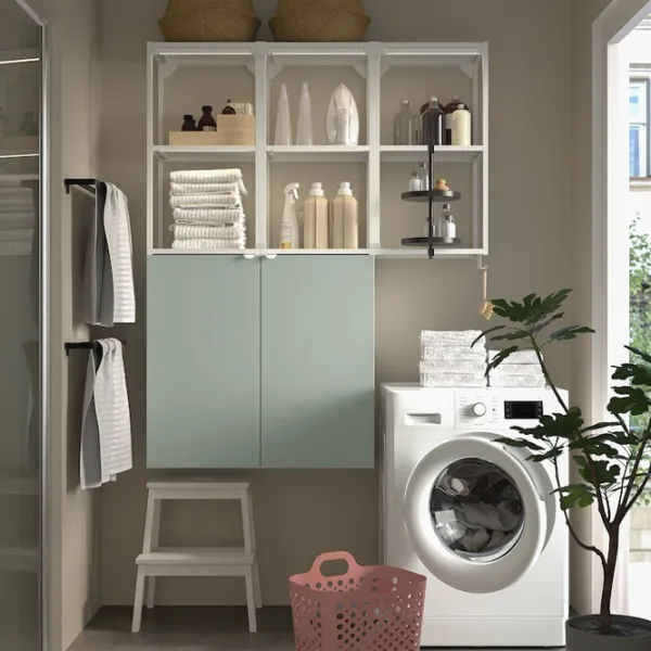 подвеснои шкаф для ваннои комнаты Ikea Enhet Сталь / Light Green photo 4