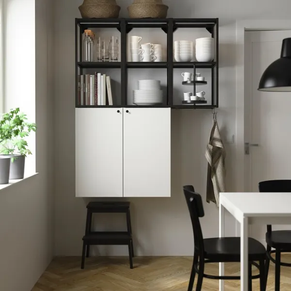 подвеснои шкаф для ваннои комнаты Ikea Enhet Сталь / Antracite photo 3