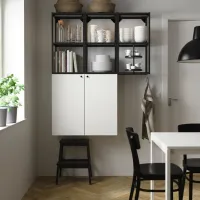 подвеснои шкаф для ваннои комнаты Ikea Enhet Сталь / Antracite photo 3